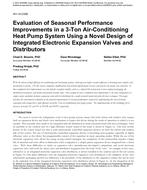 NY-14-C058 — Evaluation of Seasonal Performance Improvements in a 3-Ton Air-Conditioning Heat Pump System Using a Novel Design of Integrated Electronic Expansion Valves and Distributors