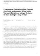 NY-14-C048 — Experimental Evaluation of the Thermal Comfort in an Occupied Office Under Transient Conditions using a Hydronic Radiant Ceiling Cooling System