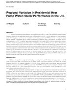 NY-14-C030 — Regional Variation in Residential Heat Pump Water Heater Performance in the U.S.
