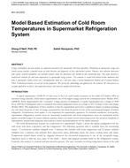 NY-14-C072 — Model Based Estimation of Cold Room Temperatures in Supermarket Refrigeration System