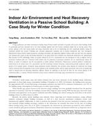 NY-14-C046 — Indoor Air Environment and Heat Recovery Ventilation in a Passive School Building: A Case Study for Winter Condition
