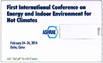 First International Conference on Energy and Indoor Environment for Hot Climates