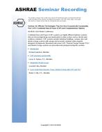 Seminar 16 — Efficient Technologies That Are Also Economically Sustainable, Part 2 of 3: Combined Heat & Power (CHP) and Complementary Options