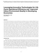 Leveraging Innovative Technologies for Life Cycle Operational Efficiency and Improved Indoor Enviornment Quality in Developing Economies