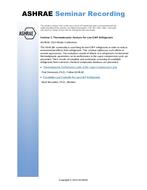 Seminar 02 — Thermodynamic Analysis for Low-GWP Refrigerants