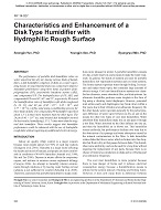NY-14-027 — Characteristics and Enhancement of a Disk Type Humidifier with Hydrophilic Rough Surface