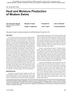 NY-14-043 — Heat and Moisture Production of Modern Swine
