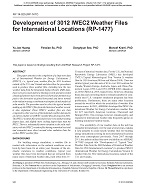 NY-14-029 — Development of 3,012 IWEC2 Weather Files for International Locations (RP-1477)