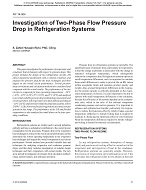 NY-14-004 — Investigation of Two-Phase Flow in Refrigeration Systems