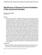 Significance of Demand Control Ventilation in Hot and Humid Climates
