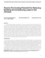 Passive Pre-Cooling Potential For Reducing Building Air-Conditioning Loads in Hot Climates