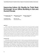 Improving Indoor Air Quality by Total Heat Exchanger for an Office Building in Hot and Humid Climate