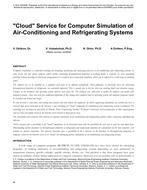 "Cloud" Service for Computer Simulation of Air-Conditioning and Refrigerating Systems