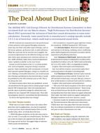HVAC Applications: The Deal About Duct Lining