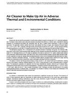 Air Cleaner to Make Up Air in Adverse Thermal and Environmental Conditions