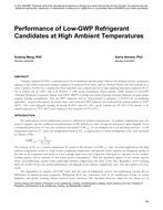 Performance of Low-GWP Refrigerant Candidates at High Ambient Temperatures