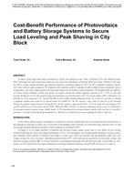 Cost-Benefit Performance of Photovoltaics and Battery Storage Systems to Secure Load Leveling and Peak Shaving in City Block