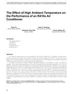 The Effect of High Ambient Temperature on the Performance of an R410a Air Conditioner