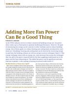 Adding More Fan Power Can Be a Good Thing