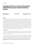 SE-14-C009 — Feasibility Study of a Compact Residential HRV/ERV/Economizer Based Ventilation System