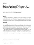SE-14-C030 — Optimum Geothermal Performance via Predictive Modeling and Adaptive Control