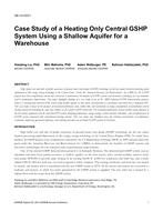 SE-14-C031 — Case Study of a Heating Only Central GSHP System Using a Shallow Aquifer for a Warehouse