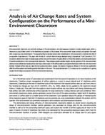 SE-14-C007 — Analysis of Air Change Rates and System Configuration on the Performance of a Mini-Environment Cleanroom
