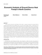 SE-14-C004 — Economic Analysis of Ground Source Heat Pumps in North Carolina