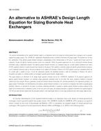 SE-14-C049 — An Alternative to ASHRAE's Design Length Equation for Sizing Borehole Heat Exchangers