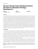 SE-14-C013 — Net Zero Energy Impact Building Clusters Emulator for Operation Strategies Development