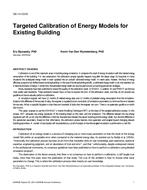 SE-14-C038 — Targeted Calibration of Energy Models for Existing Building