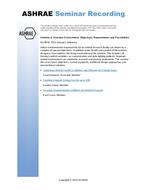 Seminar 6 — Vivarium Environment: Objectives, Requirements and Possibilities