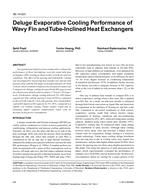 SE-14-020 — Deluge Evaporative Cooling Performance of Wavy Fin and Tube Inclined Heat Exchangers