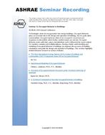 Seminar 15 — Occupant Behavior in Buildings