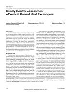 SE-14-014 — Quality Control Assessment of Vertical Ground Heat Exchangers
