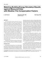 SE-14-036 — Matching Building Energy Simulation Results against Measured Data with Weather File Compensation Factors