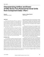 SE-14-025 — Characterizing Airflow and Power of VAV Series Fan-Powered Terminal Units from Component Data–Part I