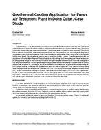 Geothermal Cooling Application for Fresh Air Treatment Plant in Doha Qatar, Case Study