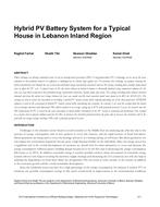 Hybrid PV Battery System for a Typical House in Lebanon Inland Region