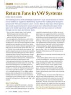 Engineer's Notebook: Return Fans in VAV Systems