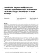 Use of Solar Regenerated Membrane-Desiccant System to Control Humidity and Decrease Energy Consumption in Office Buildings