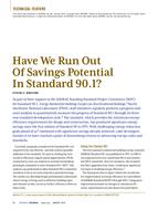 Have We Run Out of Savings Potential in Standard 90.1?