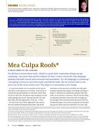 Building Sciences: Mea Culpa Roofs