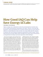 How Good IAQ Can Help Save Energy in Labs