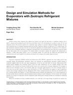 CH-15-C038 — Design and Simulation Methods for Evaporators with Zeotropic Refrigerant Mixtures