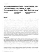 CH-15-C039 — A Survey of Optimization Formulations and Techniques for the Design of Heat Exchangers Using Lower GWP Refrigerants