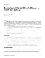 CH-15-C019 — Comparison of Standard Comfort Ranges in Health-Care Settings