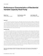 CH-15-C022 — Performance Characteristics of Residential Variable-Capacity Heat Pump