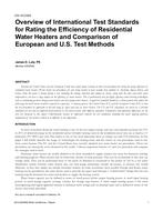 CH-15-C043 — Overview of International Test Standards for Rating the Efficiency of Residential Water Heaters and Comparison of European and U.S. Test Methods
