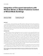 CH-15-C048 — Integration of Occupant Interactions with Window Blinds on Model Predictive Control of Mixed-Mode Buildings